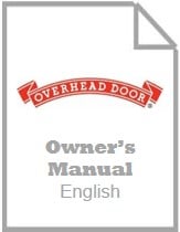 overhead door company owner's manual