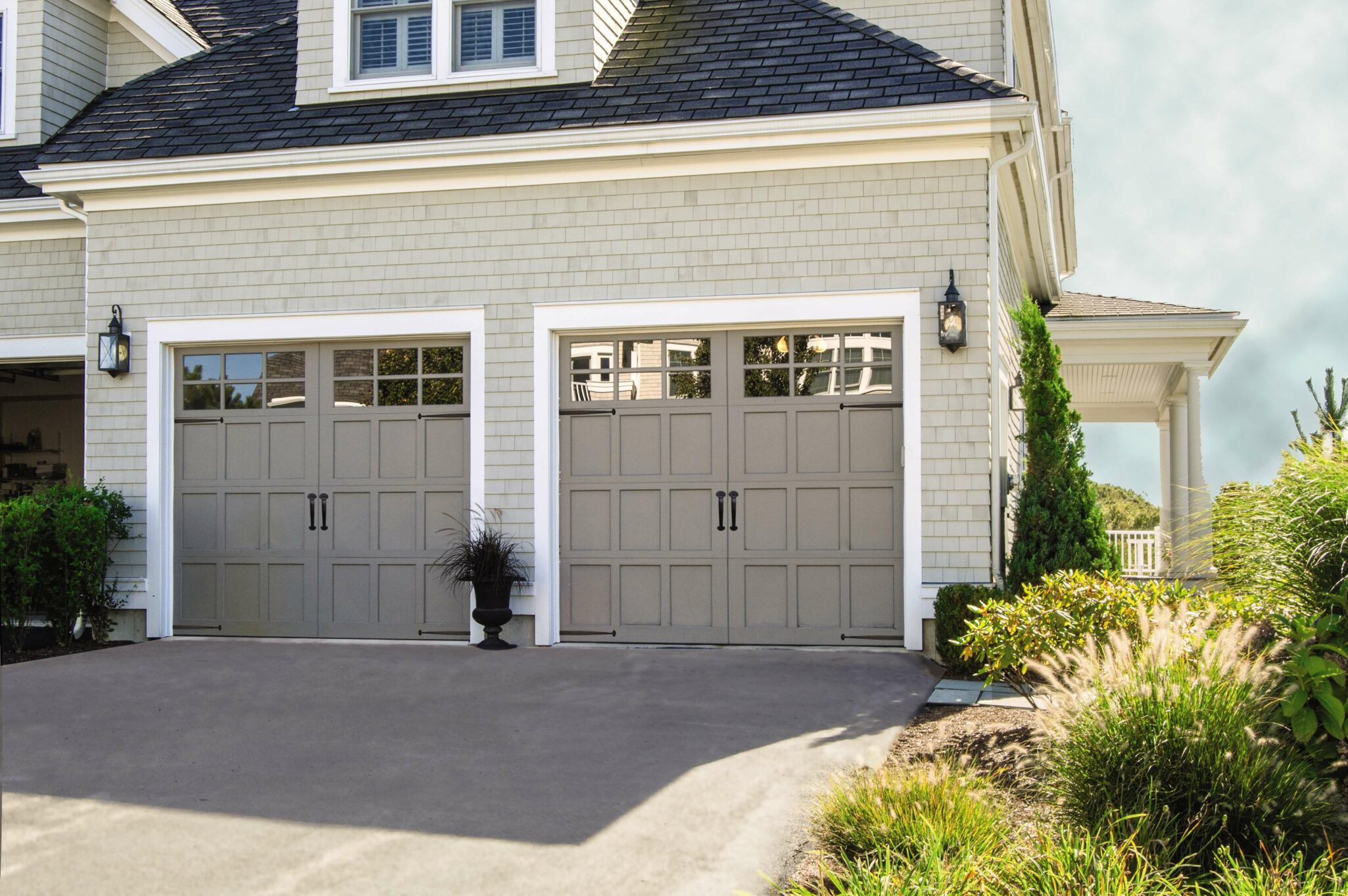 two garage doors carriage house collection
