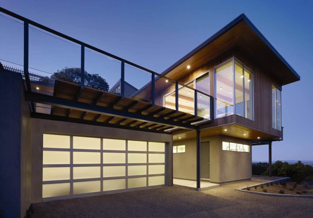 one garage door modern aluminum